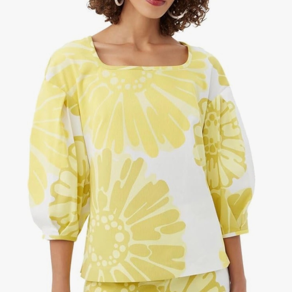 Trina Turk Yellow Womens Coba Top